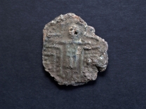 Fibel fra Vester Vandet med Kristus-motiv. Der kendes kun ét lignende eksemplar, fundet i Hedeby.