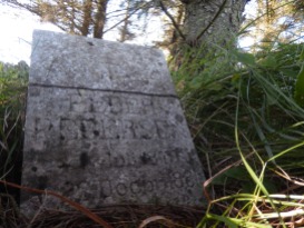 Ét af de ældste bevarede gravminder på kirkegården: Et barn, Peder Pedersen, død 29. december 1881.